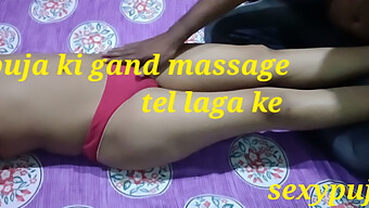 Desi Housewife Gets An Erotic Massage With Oil On Her Entire Body