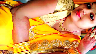 Young Indian Wife Pleasures Herself During Diwali