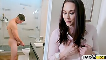 Milf Chanel Preston Discovers Her Stepson Masturbating In The Restroom