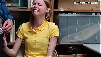 Catarina Petrov, A Petite Teen With Small Tits, Is Caught Stealing And Then Has Her Pussy Penetrated In The Lp Office