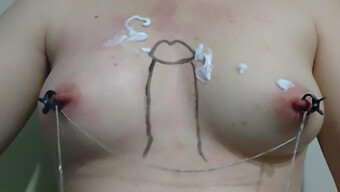 Bdsm Drawing Of Nipple Stretching And Close Up Of Small Boobs