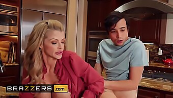 Joslyn James, A Lustful Mom, Indulges In A Satisfying Sexual Encounter With Her Son'S Friend In The Kitchen - Brazzers