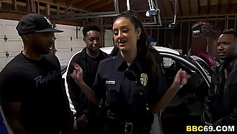 Eliza Ibarra, A Cop, Gives Deepthroats To All Big Black Cocks In An Orgy