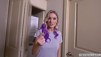 Indoor Playtime: Step Mom Caught Using Her Own Sex Toy!