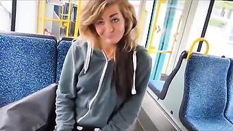 Young Girl Gets Naughty On The Tram