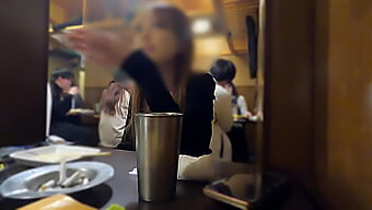 Intimate Encounter With Mature Japanese Hostess In A Bar