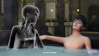 Harry Potter e Moaning Myrtle incontro caldo in trailer animato esplicito. Non perdere questo video super hot!