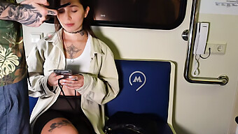 Teen Girl Gets Publicly Pleasured And Penetrated In A Train Carriage!