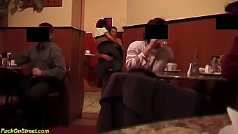 German Couple Enjoys Intense Anal Action In Public Coffee Shop