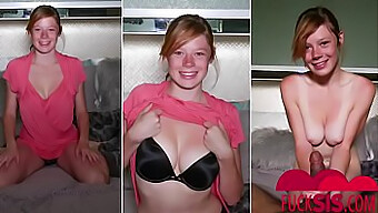 Ginger Mia Collins Memberikan Blowjob Sebenar Dari Belakang