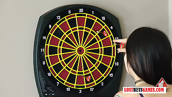 Gorgeous Women Engage In Erotic Darts Game, Loser Receives Facial And Striptease