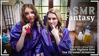 Watch Two Stylists Indulge In Lesbian Passion During A Steamy Hair Salon Session